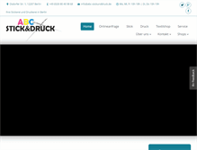 Tablet Screenshot of abc-stickunddruck.de